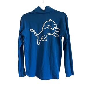 Victoria's Secret PINK NFL Detroit Lions Quarter Zip Blue Sweatshirt Sequins | M
